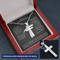 Be Strong and Courageous | Encouragement and Friendship (Personalized Cross Necklace)