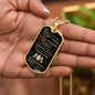 My Son | This Old Lion Has Your Back | Love Dad (Luxury Military Style Dog Tag Necklace)