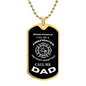 FIREFIGHTER | CAll me Dad (Military Style Dog Tag Necklace)