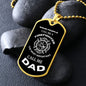 FIREFIGHTER | CAll me Dad (Military Style Dog Tag Necklace)