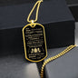 My Son | This Old Lion Has Your Back | Love Dad (Luxury Military Style Dog Tag Necklace)
