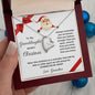 To My Granddaughter Merry Christmas | Always Connected by Heart | From Grandma (Forever Love Necklace)