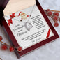 To My Granddaughter Merry Christmas | Always Connected by Heart | From Grandma (Forever Love Necklace)