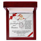 To My Granddaughter Merry Christmas | Always Connected by Heart | From Grandma (Forever Love Necklace)