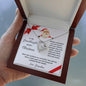 To My Granddaughter Merry Christmas | Always Connected by Heart | From Grandma (Forever Love Necklace)
