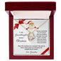 To My Granddaughter Merry Christmas | Always Connected by Heart | From Grandma (Forever Love Necklace)