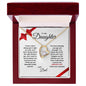 To My Daughter | Greatest Gift | Love Dad (Forever Love Necklace).