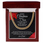 Merry Christmas Son | My Greatest Gift | Love Dad (Classic Cuban Chain)