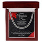 Merry Christmas Son | My Greatest Gift | Love Dad (Classic Cuban Chain)