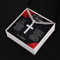 Merry Christmas Son | My Greatest Gift | Love Mom (Artisan Cross Cuban Chain)