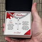 Merry Christmas Son | My Greatest Gift | Love Dad (Artisan Cross Cuban Chain)