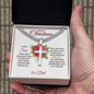 Merry Christmas Son | My Greatest Gift | Love Dad (Artisan Cross Cuban Chain)