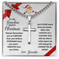 To My Grandson Merry Christmas | Always Connected by Heart | From Grandpa (Artisan Cross Cuban Chain)