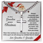 To Our Grandson | Always Connected by Heart | Christmas Card From Grandma and Grandpa (Artisan Cross Cuban Chain)