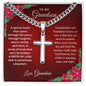 To Grandson | Depth of Love | Christmas Card From Grandmother (Artisan Cross Cuban Chain)