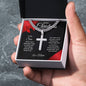 Merry Christmas Son | My Greatest Gift | Love Mom (Artisan Cross Cuban Chain)