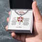 Merry Christmas Son | My Greatest Gift | Love Dad (Artisan Cross Cuban Chain)