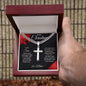 Merry Christmas Son | My Greatest Gift | Love Mom (Artisan Cross Cuban Chain)