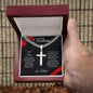 Merry Christmas Son | My Greatest Gift | Love Mom (Artisan Cross Cuban Chain)