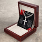 Merry Christmas Son | My Greatest Gift | Love Mom (Artisan Cross Cuban Chain)