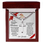 To My Grandson Merry Christmas | Always Connected by Heart | From Grandpa (Artisan Cross Cuban Chain)