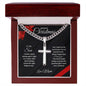 Merry Christmas Son | My Greatest Gift | Love Mom (Artisan Cross Cuban Chain)