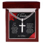 Merry Christmas Son | My Greatest Gift | Love Mom (Artisan Cross Cuban Chain)