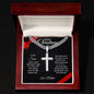 Merry Christmas Son | My Greatest Gift | Love Mom (Artisan Cross Cuban Chain)