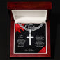 Merry Christmas Son | My Greatest Gift | Love Mom (Artisan Cross Cuban Chain)