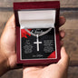 Merry Christmas Son | My Greatest Gift | Love Mom (Artisan Cross Cuban Chain)