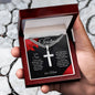 Merry Christmas Son | My Greatest Gift | Love Mom (Artisan Cross Cuban Chain)