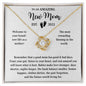 NEW MOM EST. 2023 | The Most Rewarding Blessing (Love Knot Necklace)