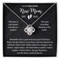 NEW MOM EST. 2023 | The Most Rewarding Blessing (Love Knot Necklace)