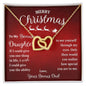 Merry Christmas To My Bonus Daughter | Wish | Love Your Bonus Dad (Interlocking Hearts)