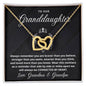 To Our Granddaughter | Always Connected by Heart | From Grandma and Grandpa (Interlocking Hearts)