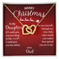 Merry Christmas To My Daughter | Wish | Love Dad (Interlocking Hearts)