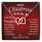 Merry Christmas To My Bonus Daughter | Wish | Love Your Bonus Dad (Interlocking Hearts)
