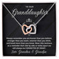 To Our Granddaughter | Always Connected by Heart | From Grandma and Grandpa (Interlocking Hearts)