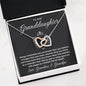 To Our Granddaughter | Always Connected by Heart | From Grandma and Grandpa (Interlocking Hearts)
