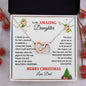 Merry Christmas To My Amazing daughter | Proudest Moment | Love Dad (Interlocking Hearts)