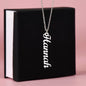 Merry Christmas To My Daughter | My Most Beautiful Chapter | Love Mom (Vertical Name Necklace)