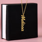 Merry Christmas To My Daughter | My Most Beautiful Chapter | Love Mom (Vertical Name Necklace)
