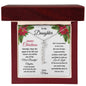 Merry Christmas To My Daughter | My Most Beautiful Chapter | Love Mom (Vertical Name Necklace)