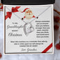 To My Granddaughter Merry Christmas | Always Connected by Heart | From Grandma (Forever Love Necklace)