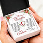 To My Beautiful & Amazing Daughter | My Greatest Gift | Merry Christmas Love Mom (Forever Love Necklace).
