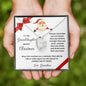 To My Granddaughter Merry Christmas | Always Connected by Heart | From Grandma (Forever Love Necklace)