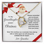 To My Granddaughter Merry Christmas | Always Connected by Heart | From Grandma (Forever Love Necklace)