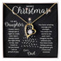 Merry Christmas To My Daughter | Greatest Gift | Love Dad (Forever Love Necklace)
