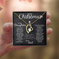 Merry Christmas To My Daughter | Greatest Gift | Love Dad (Forever Love Necklace)