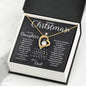 Merry Christmas To My Daughter | Greatest Gift | Love Dad (Forever Love Necklace)